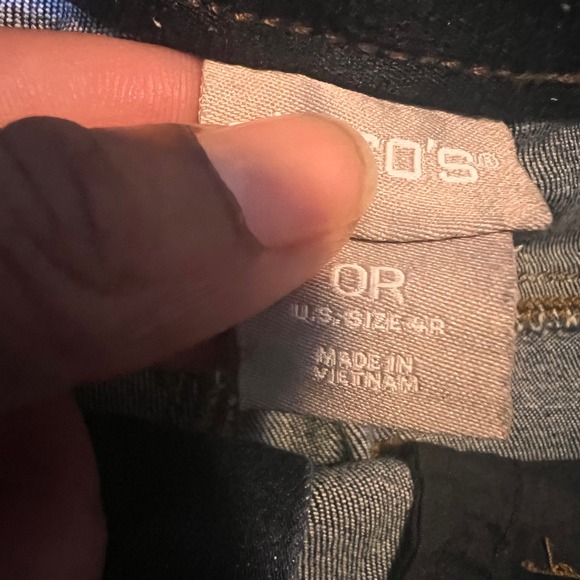 Chicos Jeans Dark Wash Straight Leg Womens Size 0R (US 4) - Picture 3 of 7